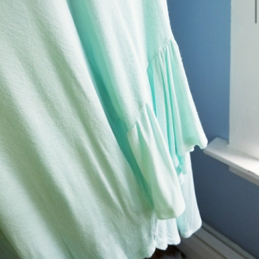 Mint Babydoll 3/4 Bell Sleeve Top - Picture 8 of 9